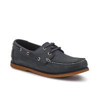 Pavers Casual Leather Boat Shoes - Black Size 11