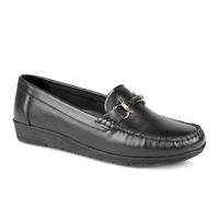 Pavers Casual Leather Moccasins - Black Size 7