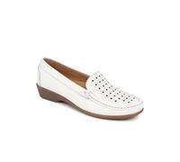 Pavers Casual Leather Moccasins In White White 7