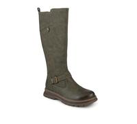 Pavers Casual Wedge Heel Long Boots - Khaki Size 3