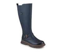Pavers Casual Wedge Heel Long Boots - Navy Size 7