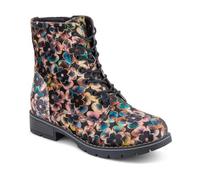 Pavers Chunky Lace-Up Ankle Boots - Floral Size 6