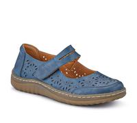 Pavers Chunky-Soled Mary Janes - Blue Size 7