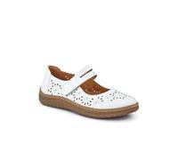 Pavers Chunky-Soled Mary Janes - White Size 6