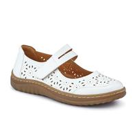 Pavers Chunky-Soled Mary Janes - White Size 5