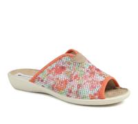 Pavers Comfort Slip On Mule Slippers - Orange Multi Size 3