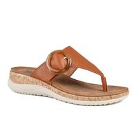 Pavers Wide Fit Comfort Toe Post Sandals - Tan Size 5