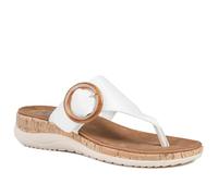 Pavers Wide Fit Comfort Toe Post Sandals - White Size 6