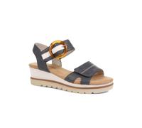 Comfortable Wedge-Heel Sandals Pavers Navy 7