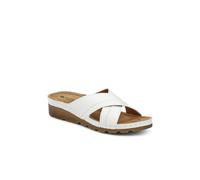 Pavers Womens Crossover Mule Sandals White Size 9