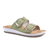 Pavers Cushioned Buckled Slip On Sandals - Green Size 9