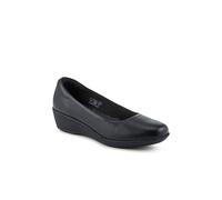 Pavers Cushioned Lightweight Leather Slip On Shoes In Black Black 7