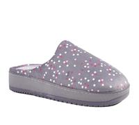 Pavers Cushioned Memory Foam Mule Slippers - Lilac Multi Size 8