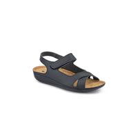 Pavers Cushioned Touch-Fasten Sandals In Black Black