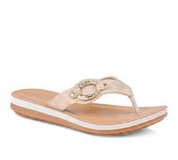 Pavers Diamante Trim Toe Post Mule Sand - Bronze Size 4