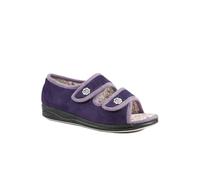 Pavers Dual Adjustable Fit Memory Foam Slippers - Purple Size 8