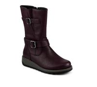 Pavers Dual Buckle Calf Length Boots - Purple Size 7