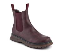 Pavers Elasticated Slip-On Boots With Inside Zip - Burgundy Size 8