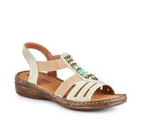 Pavers Elasticated Strappy Sandals - Green Size 7