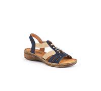 Pavers Women's Elasticated Strappy Sandals in Navy | Size: 5 Pavers Navy 5