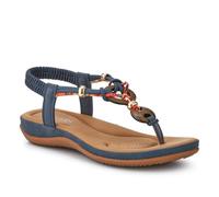 Pavers Elasticated Toe Post Sandals - Denim Size 7
