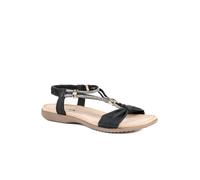 Pavers Embellished Knot Detail Elasticated Sandals - Black Size 8