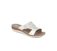 Pavers Embellished Mule Sandals - White Size 4