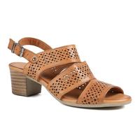 Pavers Fashionable Leather Sandals - Tan Size 5