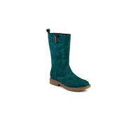 Pavers Womens Fashionable Zip Up Calf Length Boots Teal Size 4