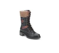 Pavers Women's Faux-Fur Cuff Lace-Up Boots in Black | Size: 5 Pavers Black 5