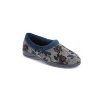 Pavers Faux-Fur Full Slippers - Navy Size 8