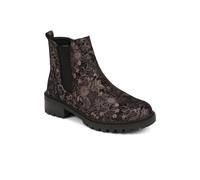 Pavers Floral Chelsea Boots - Black Floral Size 5