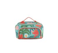 Pavers Floral Cosmetic Bag In Teal Teal One Size