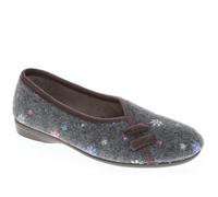 Pavers Full Slippers - Grey Floral Size 2