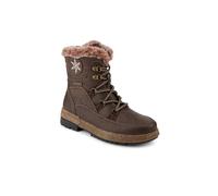 Pavers Fur Lined Water Resistant Weather Boots In Brown Brown