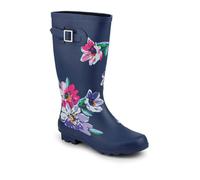 Pavers Grip Sole Rubber Wellies - Navy Floral Size 8