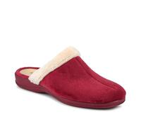 Pavers Heeled Mule Slippers - Burgundy Size 7