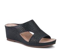 Pavers High Wedge Heel Mules - Black Size 6