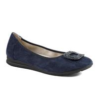 Pavers Jewel Detail Slip On Comfort Pumps - Navy Size 8