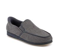 Pavers Just Step In Extra Wide Corduroy Slippers - Grey Size 12