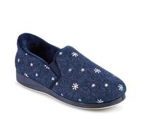 Pavers Just Step In Memory Foam Slippers - Navy Size 4