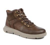 Pavers Just Step In Wide Fit Leather Ankle Boots - Brown Size 12