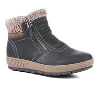 Pavers Knitted Cuff Ankle Boots - Black Size 4