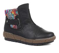 Pavers Knitted Cuff Ankle Boots - Black Size 7
