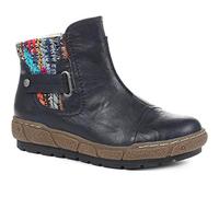 Pavers Knitted Cuff Ankle Boots - Navy Size 7