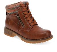 Pavers Knitted Cuff Ankle Boots - Tan Size 5