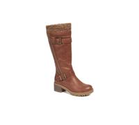 Pavers Knitted Cuff Long Boots In Tan Tan 7