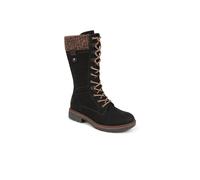 Pavers Lace-Up Calf Boots In Black Black