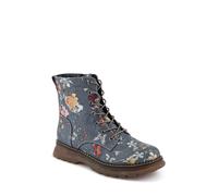 Pavers Lace-Up Floral Boots In Grey Grey 4