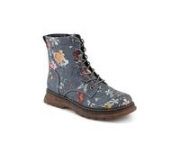 Pavers Lace-Up Floral Boots In Grey Grey 5